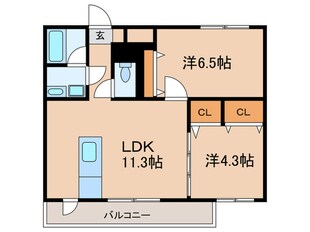 サニーハイツの物件間取画像